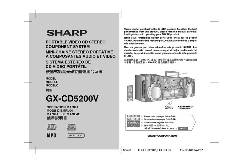 Sharp GX-CD5200V User manual