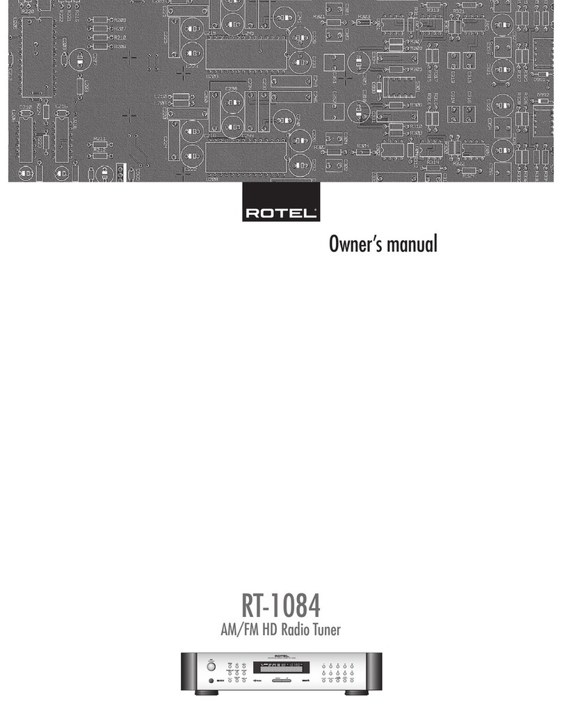 Rotel RT-1084 owner's manual