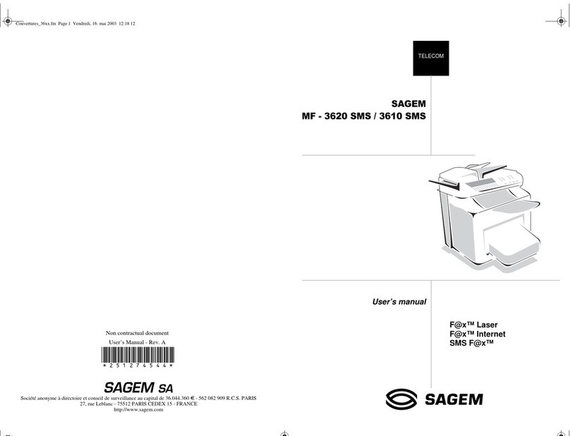 Sagem MF 3610 SMS user manual