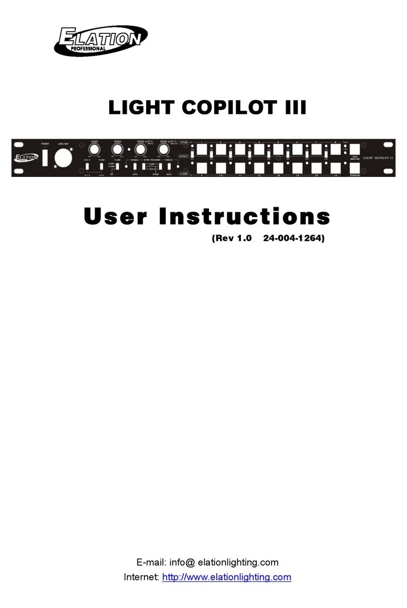 Elation LIGHT COPILOT III User instructions