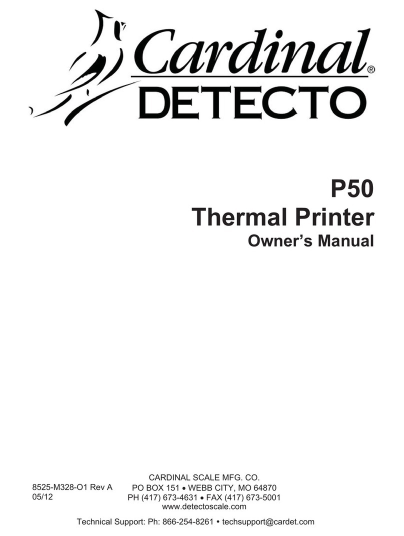 Detecto Cardinal P50 owner's manual
