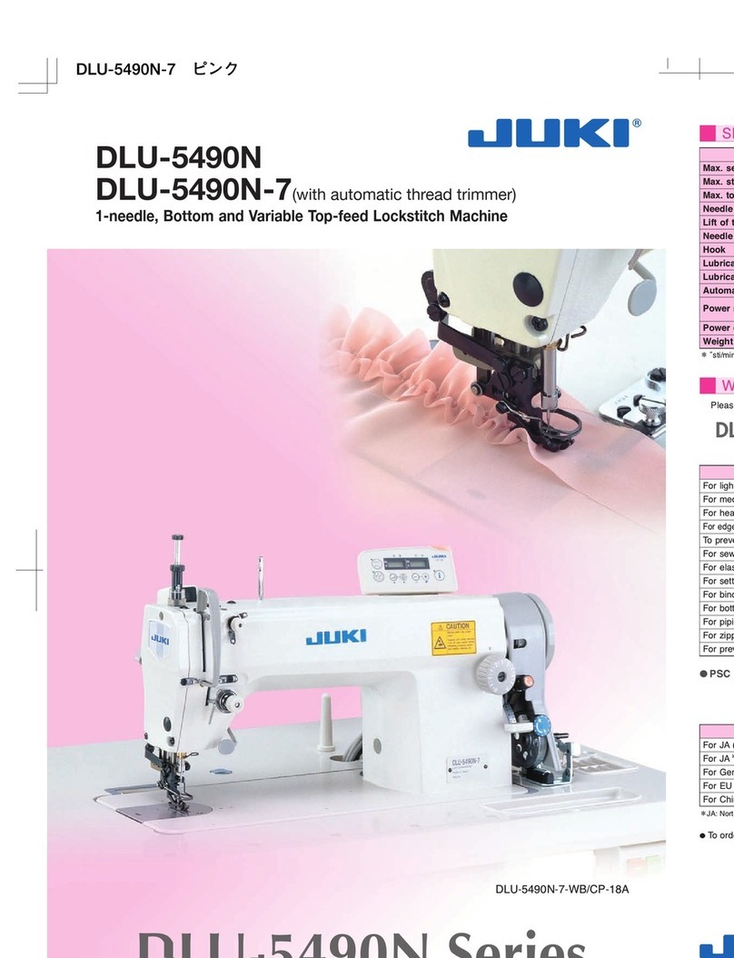 JUKI DLU-5490N User manual