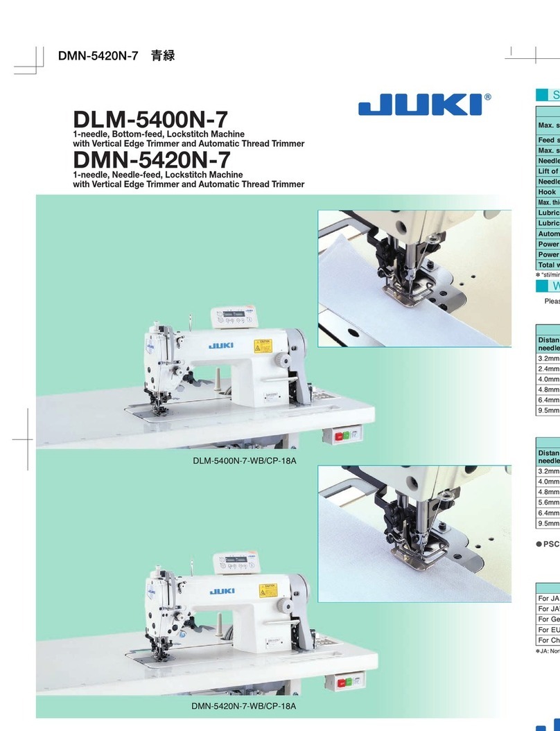 JUKI DLM-5400N-7 User manual JUKI DLM-5400N-7 User manual
