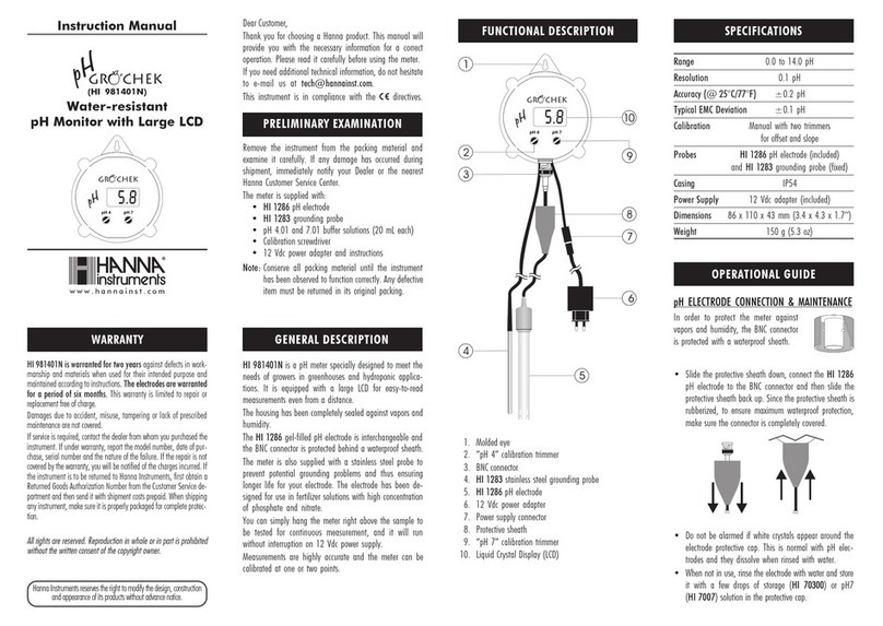 Hanna Instruments HI 981401N User manual
