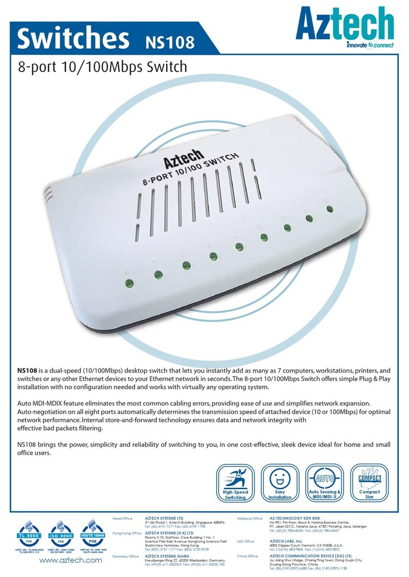 Aztech NS108 Specfications