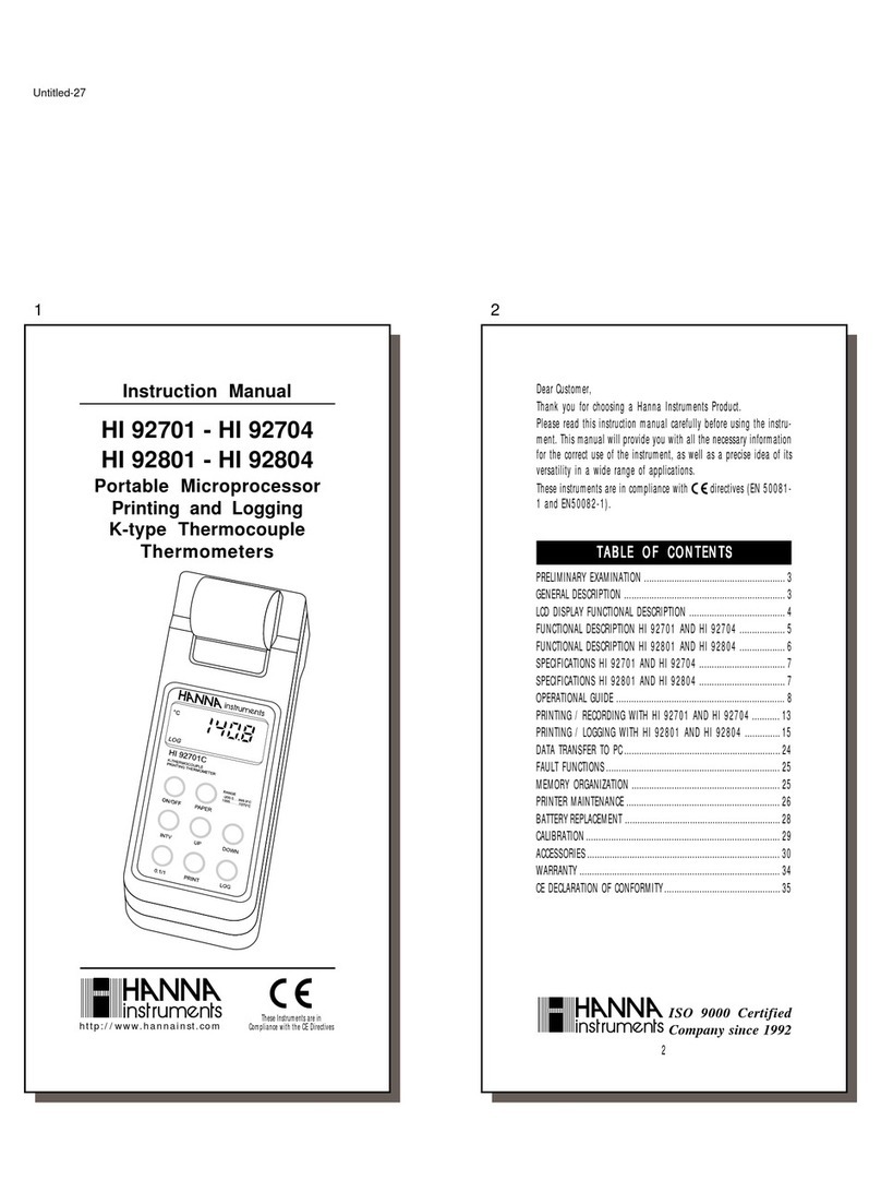 Hanna Instruments HI 92804 instruction manual