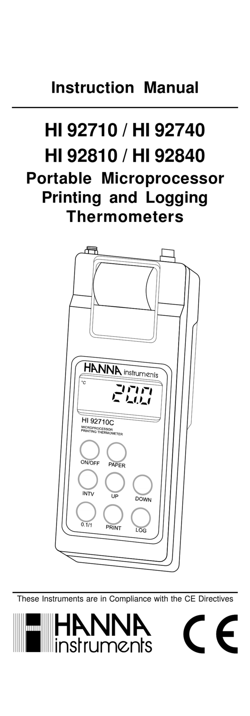 Hanna Instruments HI 92840 User manual