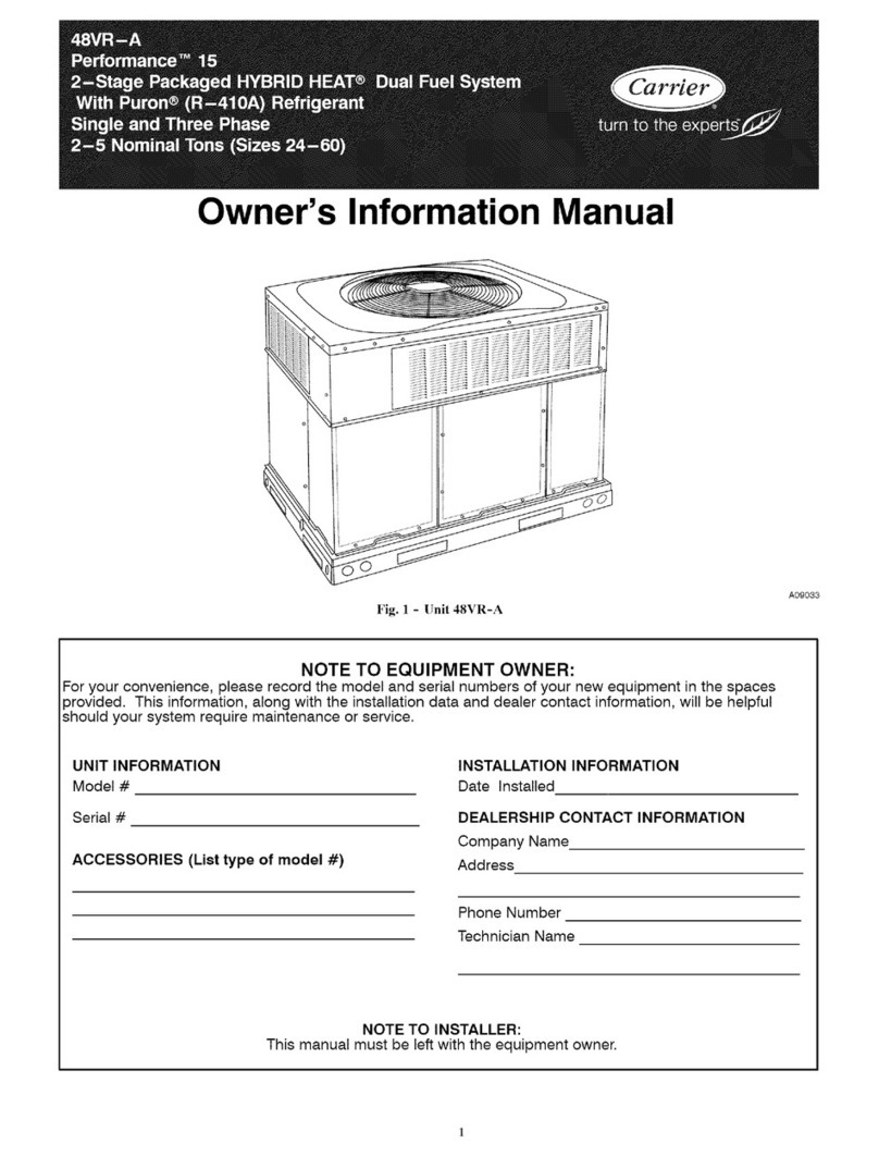Carrier Performance 15 48VR-A Instruction Manual