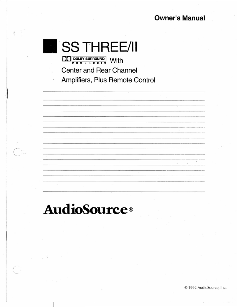 AudioSource SS THREE II User manual
