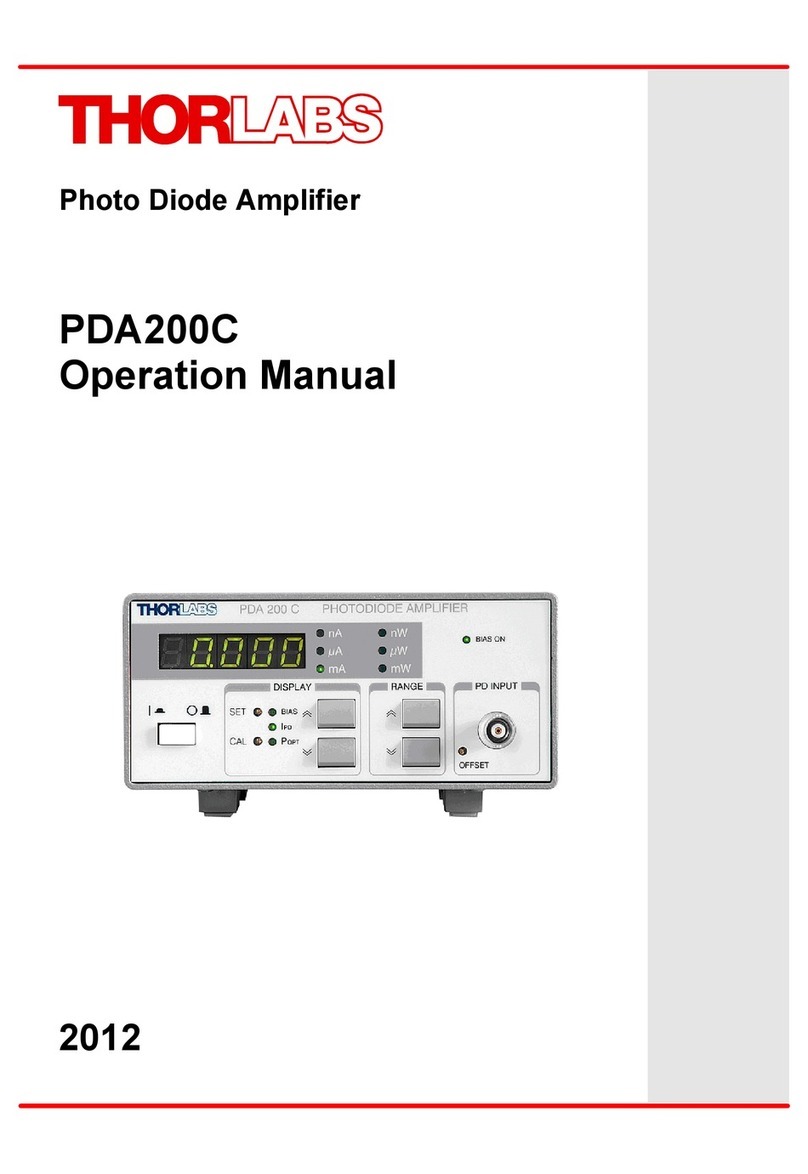THORLABS PDA200C Operation manual