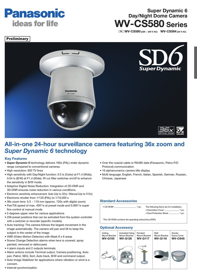 Panasonic WV-CS580 User manual
