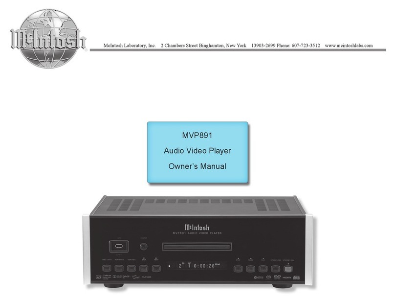 McIntosh MVP891 User manual