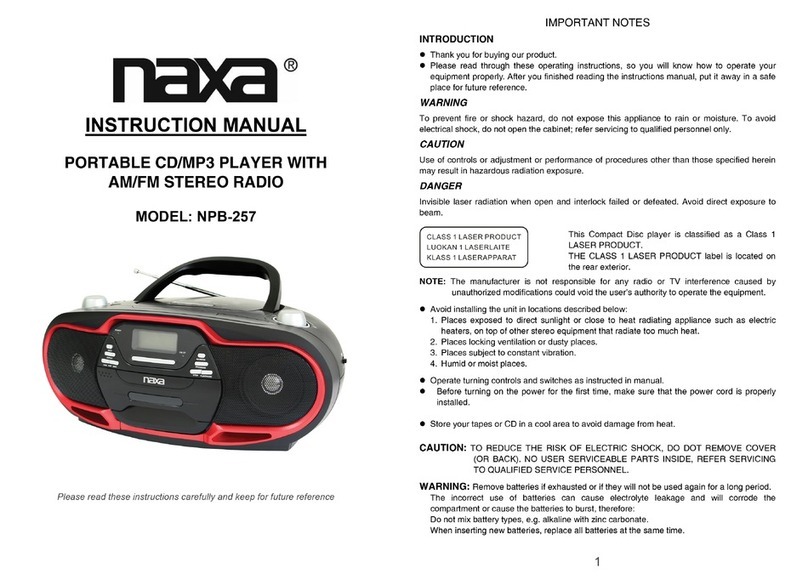 Naxa NPB-257 instruction manual