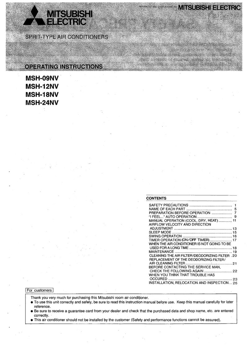 Mitsubishi Electric MSH-09NV User manual