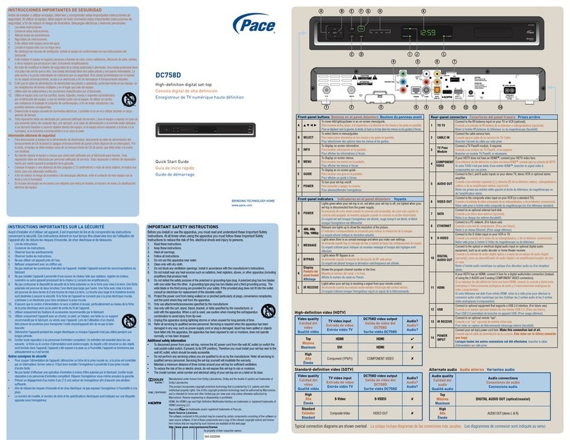 Pace DC758D User manual
