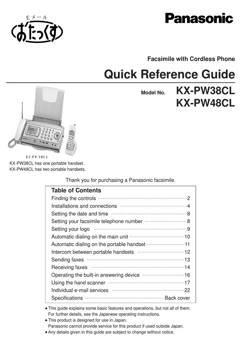 Panasonic KX-PW38CL User manual