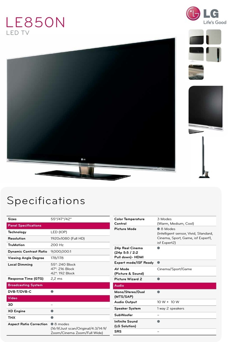 LG LE850N User manual