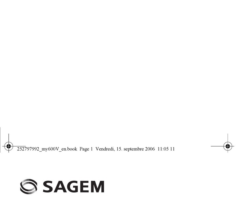 Sagem MY600V User manual
