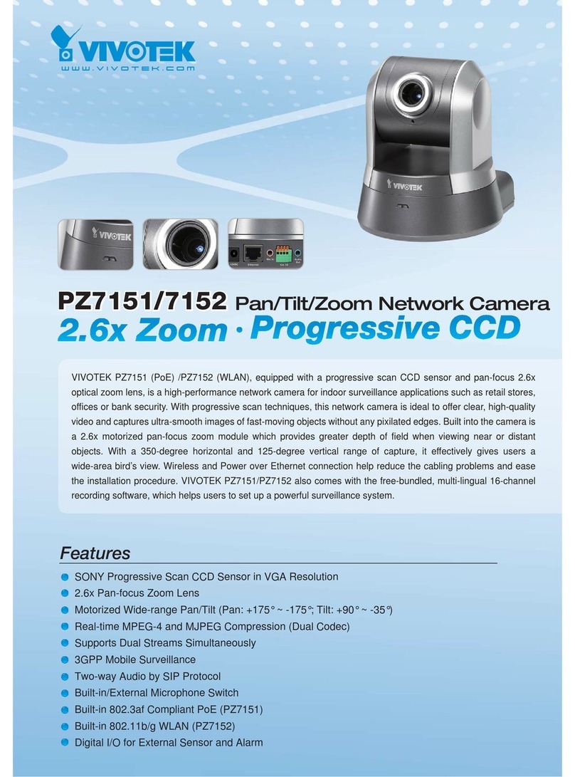 Vivotek PZ7151 Specifications