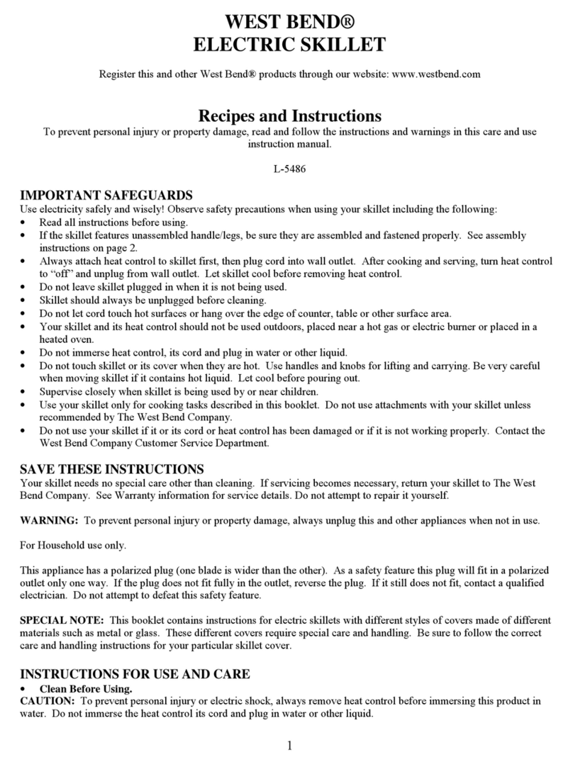 West Bend L-5486 Recipes and instructions
