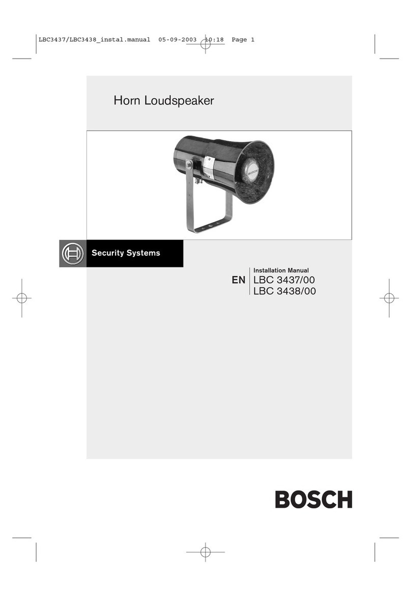 Bosch Security Systems LBC 3438/00 installation manual