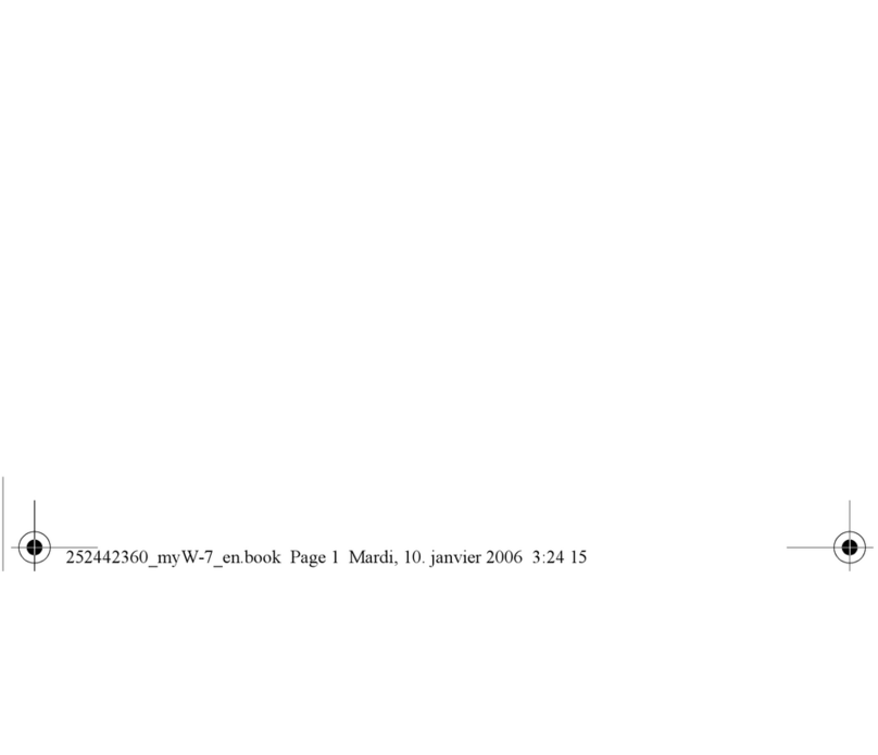 Sagem MYW7 User manual