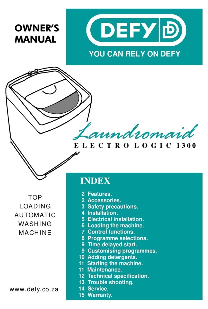 Defy LAUNDROMAID Electro Logic 1300 User manual Defy LAUNDROMAID Electro Logic 1300 User manual