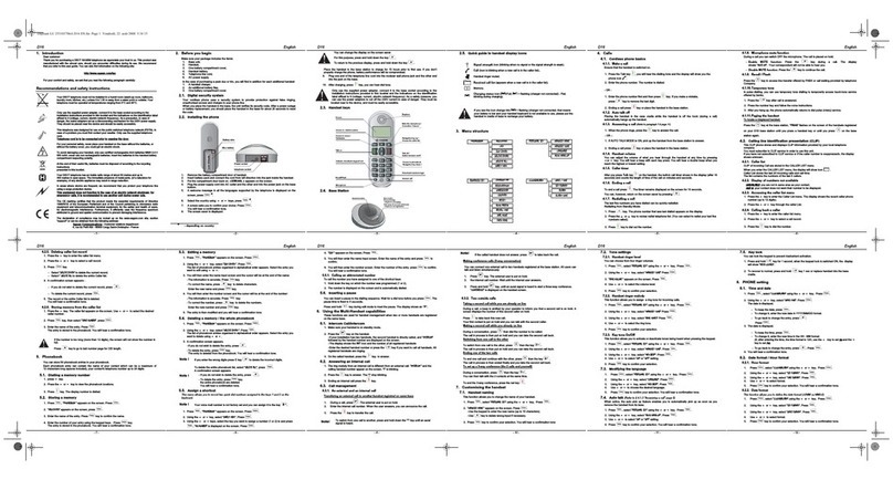 Sagem D16T User manual