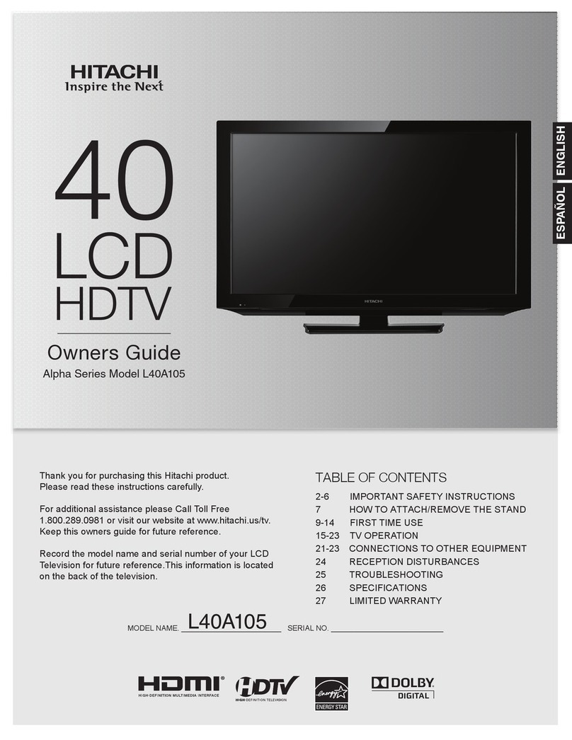 Hitachi Alpha L40A105 Quick start guide