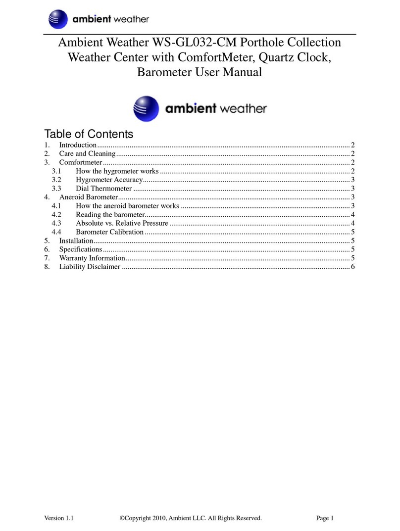 Ambient Weather WS-GL032-CM User manual