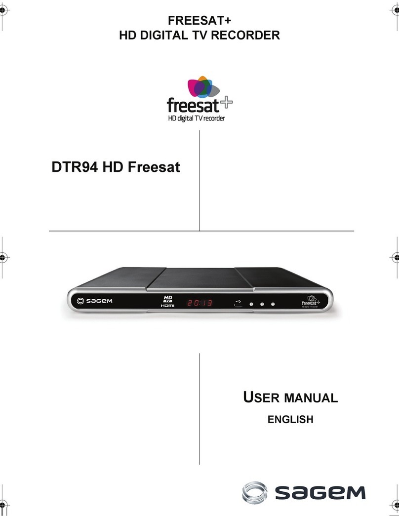 Sagem DTR94 HD FREESAT user manual