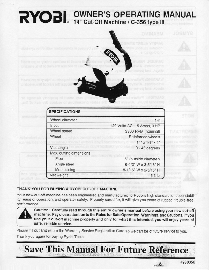 Ryobi C-356 TYPE III Owner's operating manual