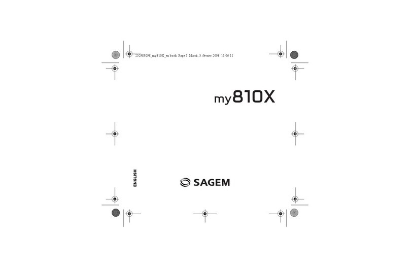 Sagem MY810X User manual