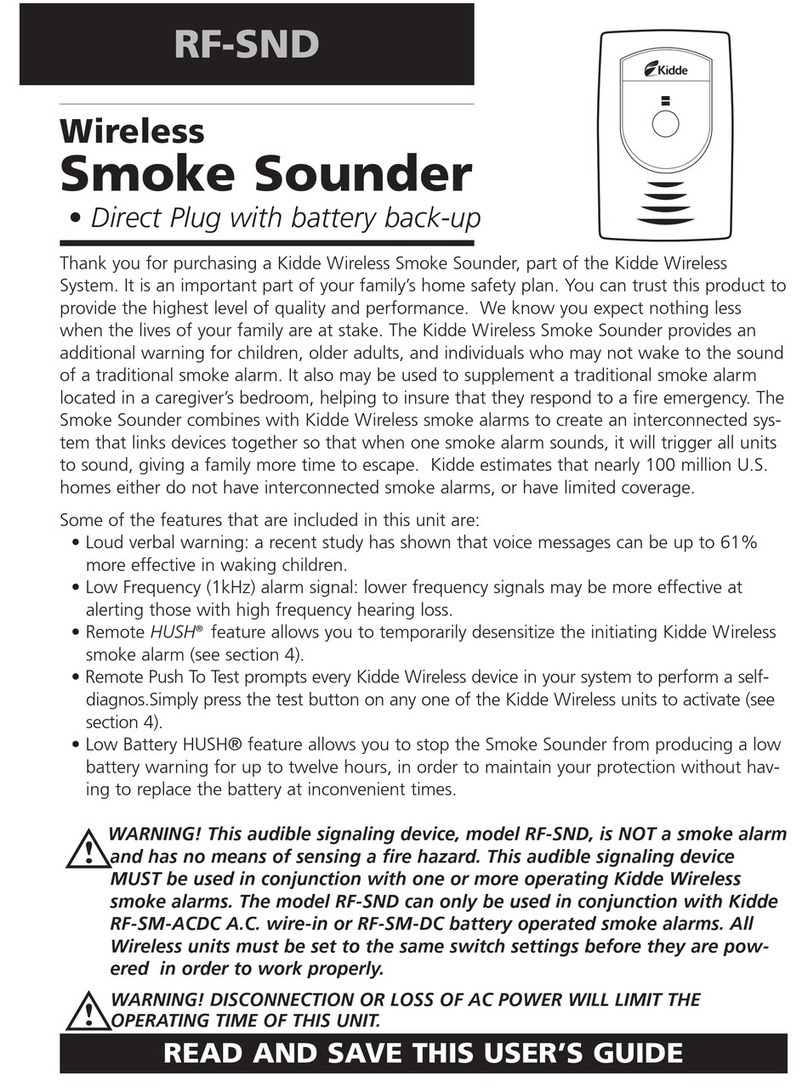 Kidde RF-SND User manual