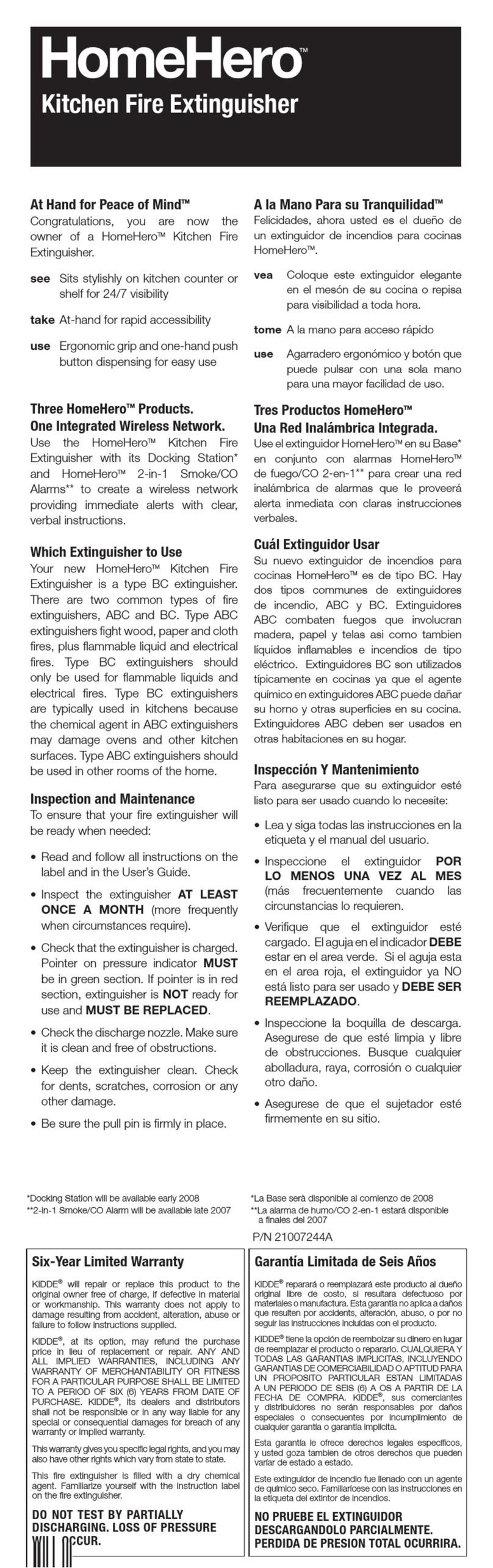Kidde Home Hero User manual