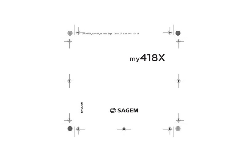 Sagem MY418X User manual Sagem MY418X User manual