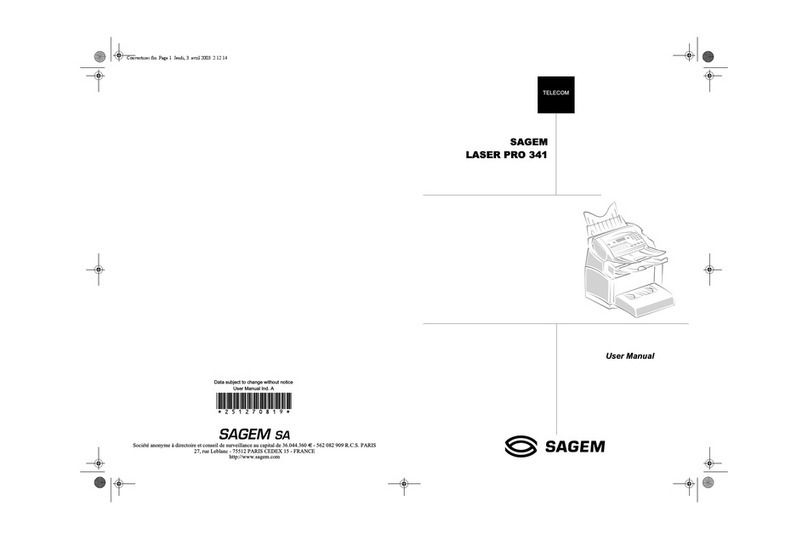 Sagem LASER PRO 341 user manual