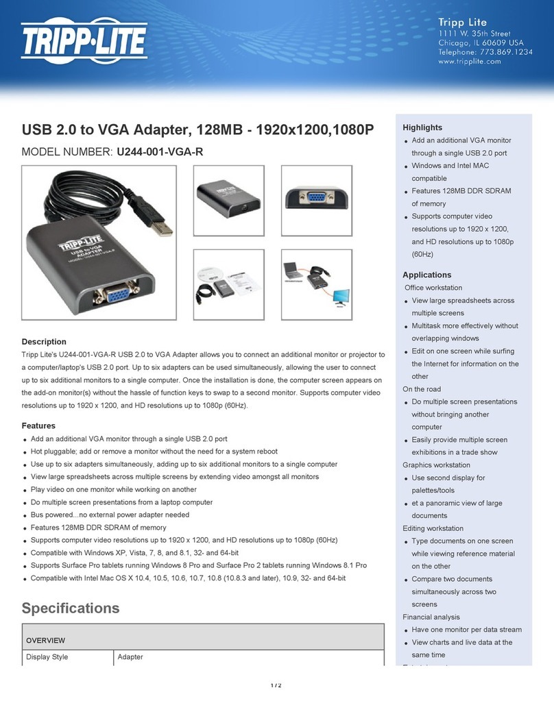 Tripp Lite U244-001-VGA-R quick guide