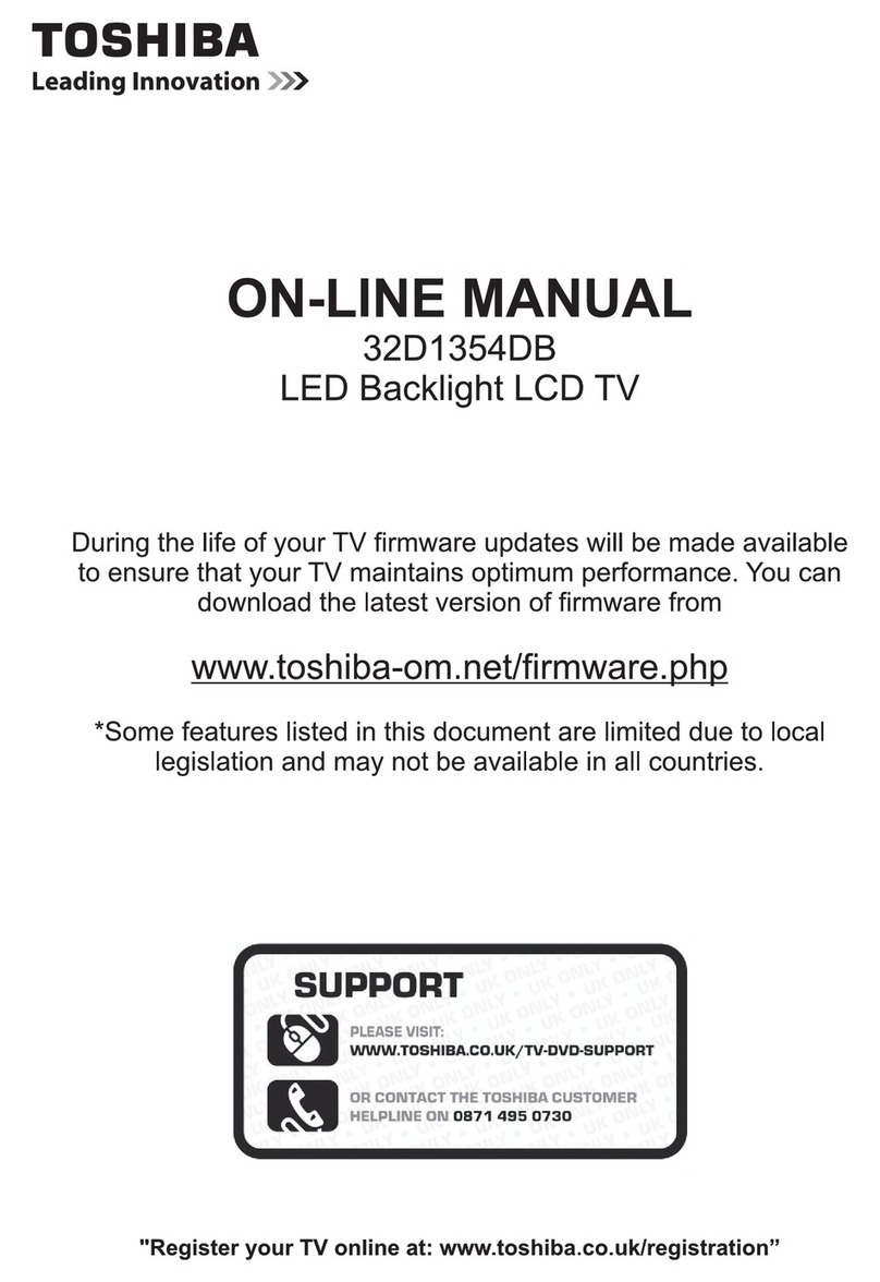 Toshiba 32D1354DB Setup guide