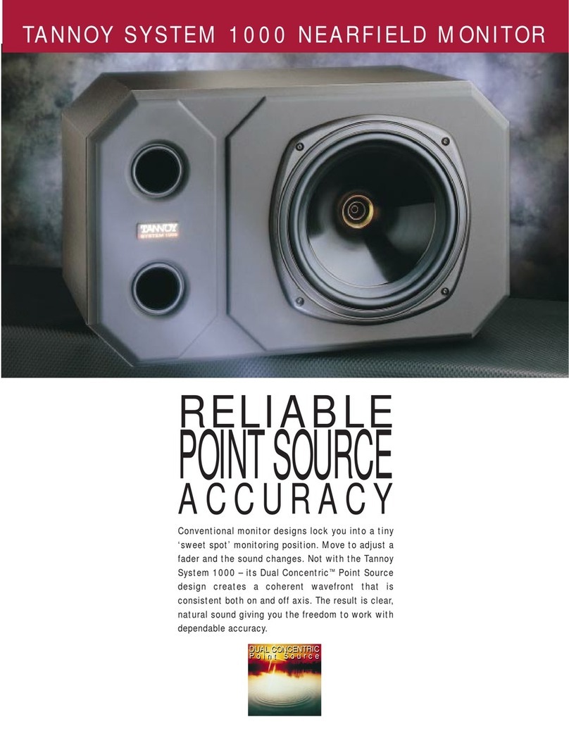 Tannoy System 1000 User manual