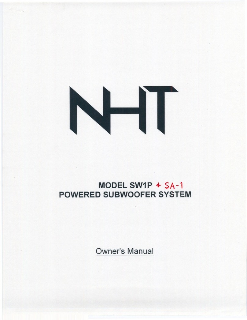 NHT SW1P owner's manual