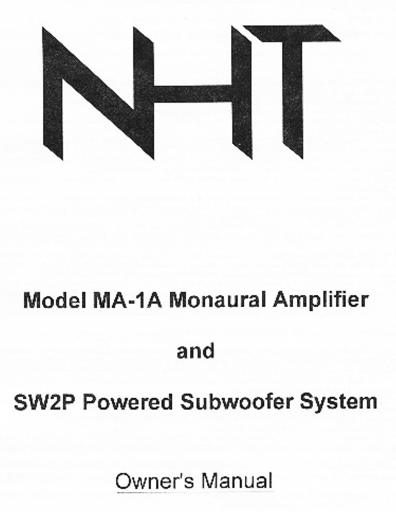 NHT MA-1A User manual