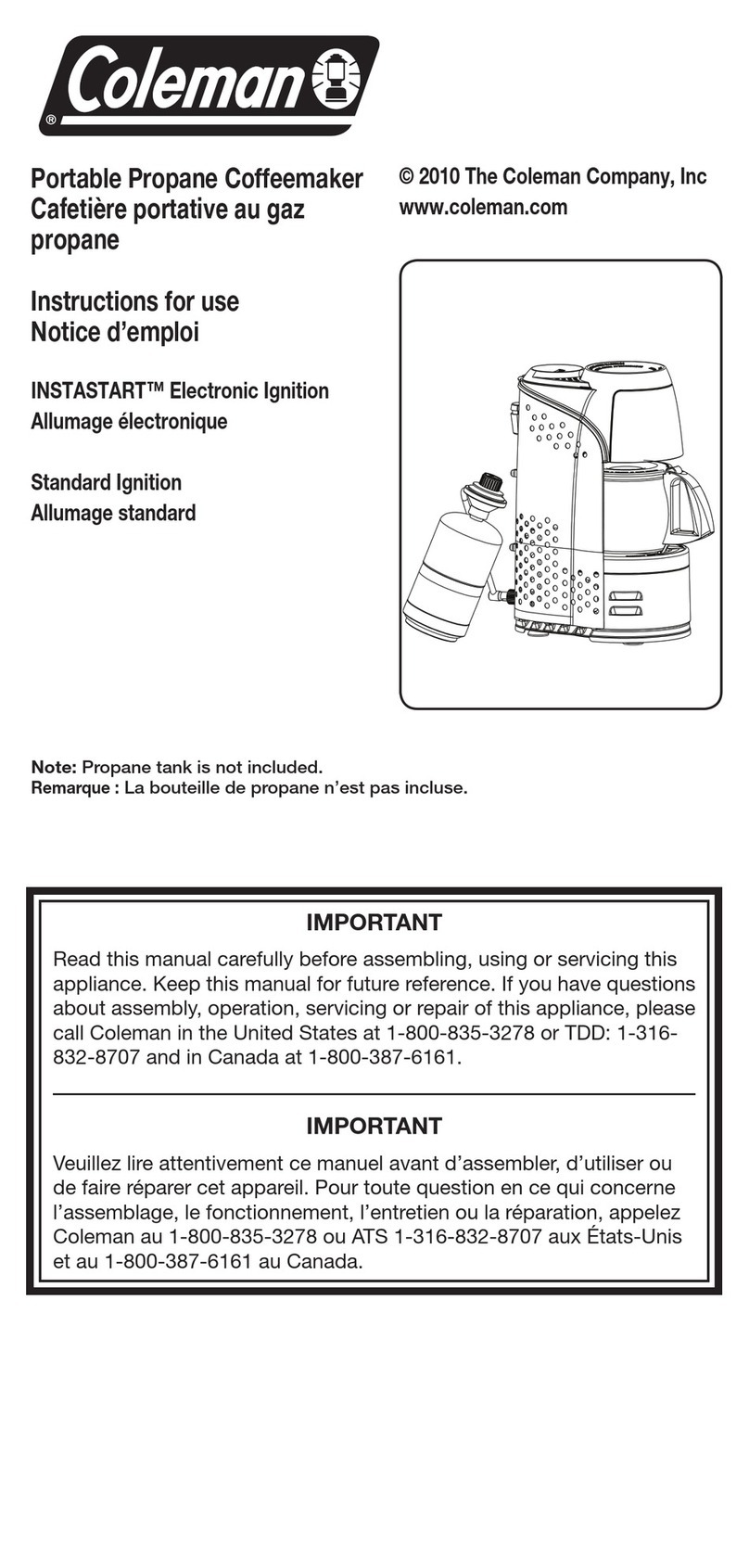 Coleman INSTASTART Instructions for use