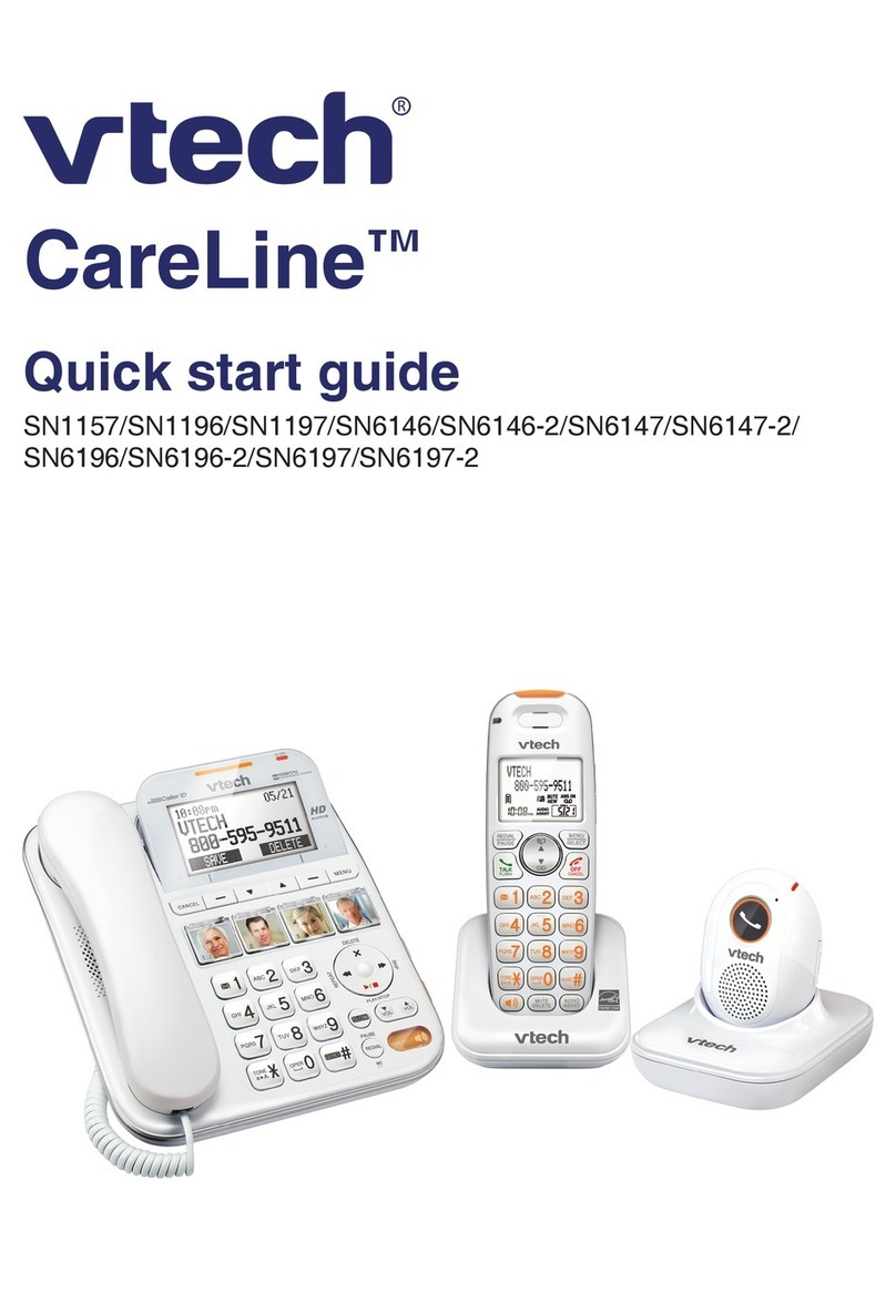V-tech CareLine SN1157 quick start guide