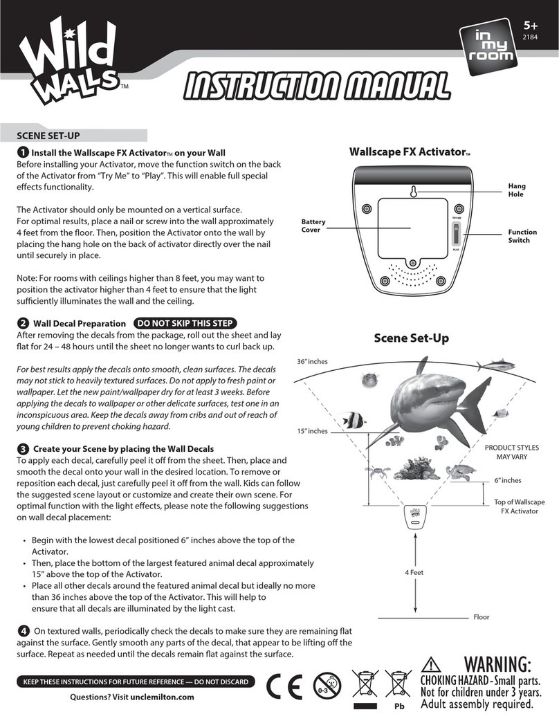 Uncle Milton Wallscape FX Activator instruction manual Uncle Milton Wallscape FX Activator instruction manual