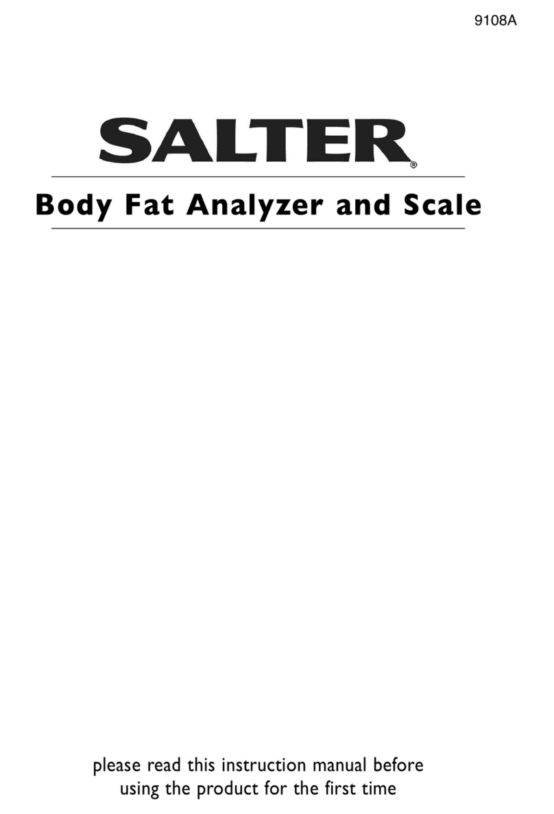 Salter 9108 BMI Scale User manual