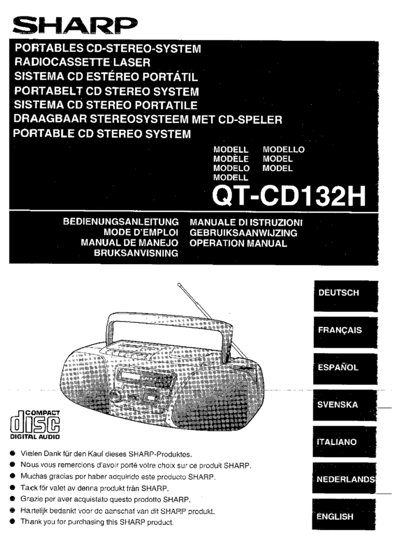Sharp QT-CD132H User manual