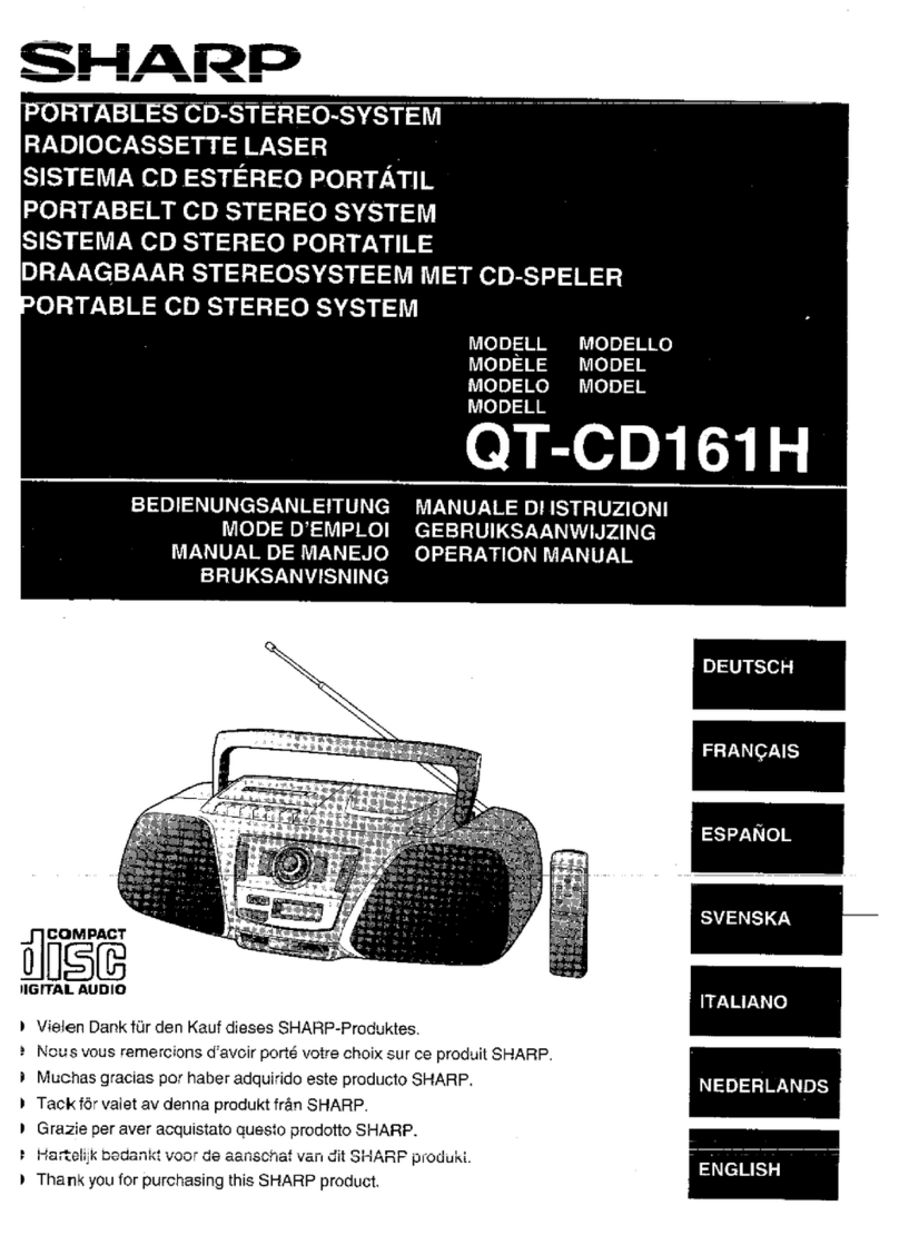 Sharp QT-CD161H User manual
