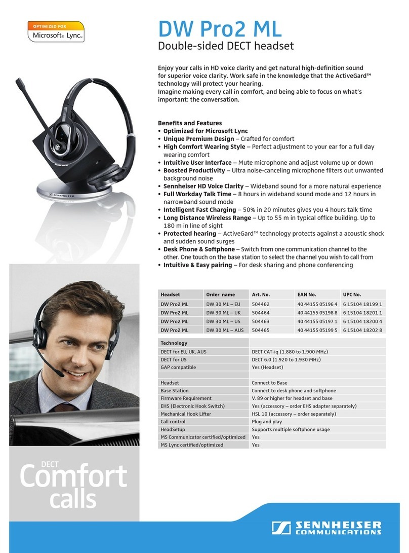 Sennheiser DW Pro2 ML Specifications