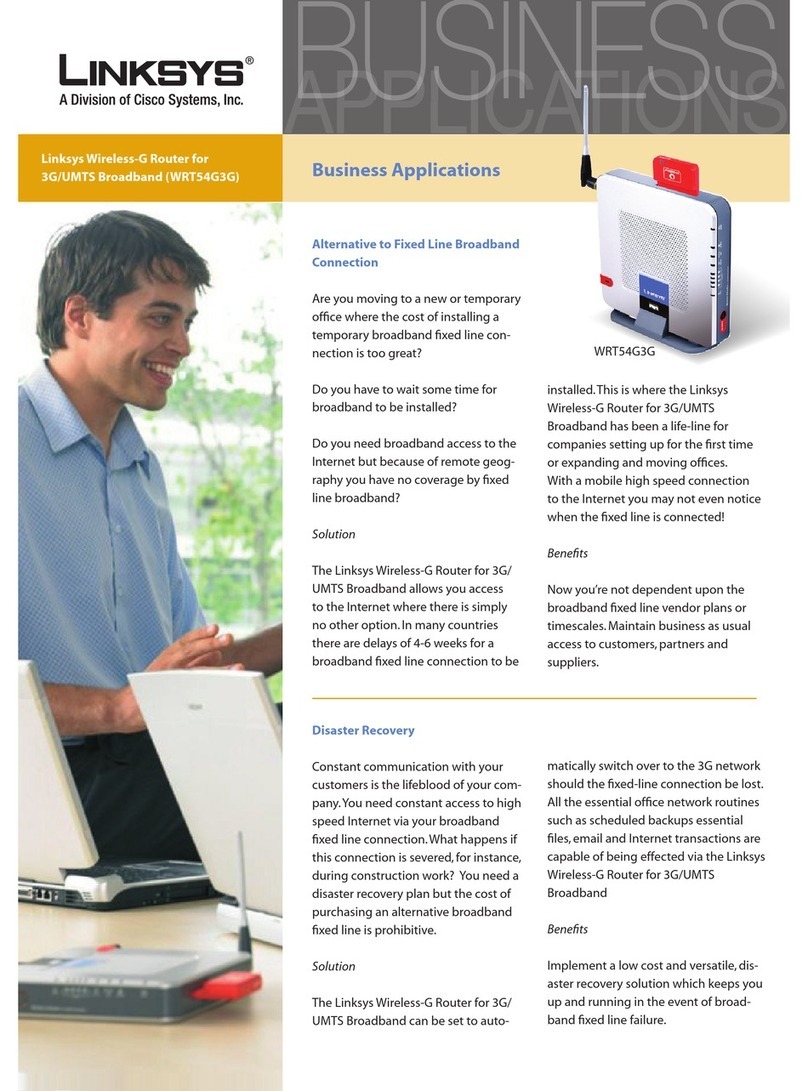 Cisco Linksys WRT54G3G User manual